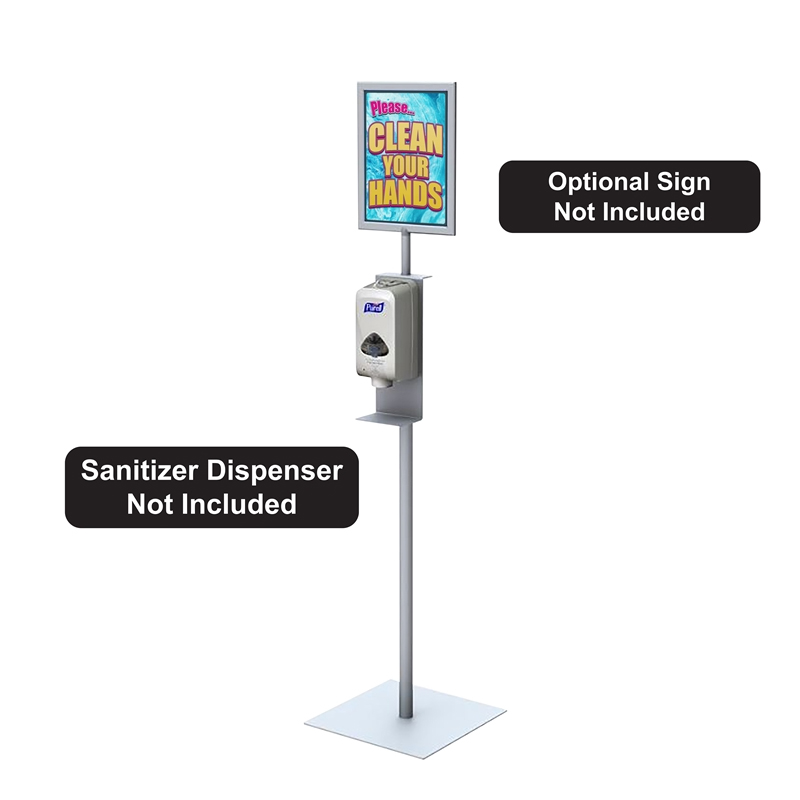 TMJ709 Factory Free Standing Metal Single Side Floor Sanitizer Dispenser Rack