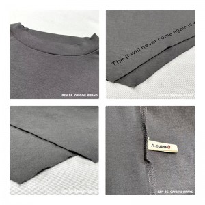 Съблазнителен дизайн, минималист в стил кръгла яка, стилът на разбъркан ръкав Случаен твърд цвят памук и лен, които са по поръчка 1...