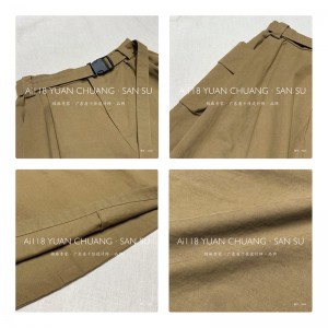 Съблазнителен дизайн Minimalist Straight Style Casual Solid color памук и лен, които са по поръчка Midi Skirt 16525