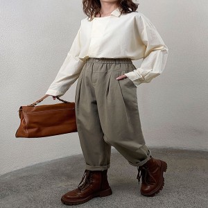Свободните дамски панталони, които са пригодени за всякакви поводи, най-удобният обикновен памучен лен стил стилен и свободен па...