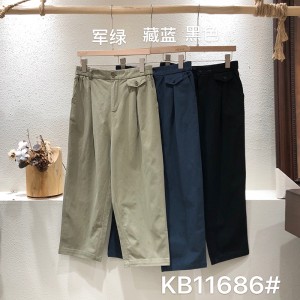 Свободните дамски панталони, които са пригодени за всякакви поводи, най-удобният обикновен памучен лен стил 11686 стилен и свободен...