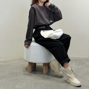 Съблазнителен дизайн, минималист, стил на кръгла яка, стилът на разбъркан ръкав, произволен твърд цвят памук и лен, които са по пор...