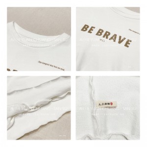 Съблазнителен дизайн Minimalist Round Collar Stutched Sluves Stilched Style Casual Solid color памук и лен, които са по поръчка 12622 Sweatshirts