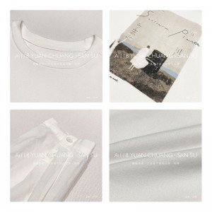 Съблазнителен дизайн, минималист в стил кръгла яка, стилът на стилът на стилът на усукания твърд цвят памук и лен, които са по поръ...