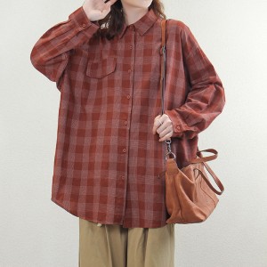 Свободно монтиран дизайн Minimalist Stylish Casual Solid color Striped Проверен за по-голям размер 1799 Losed Cheched Shirt