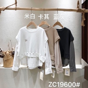 Loose- fitting sign Minimalist Stylish Casual Solid color Striped Checked oversized 19600 arnd clarge Shirt +Waistcoat