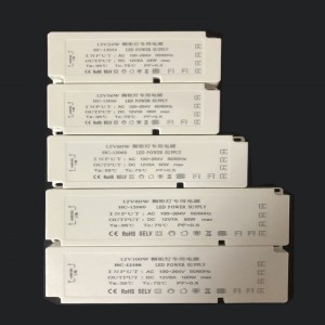 задвижвана от водача превключвателна мощност на OEM ODM водач 12v захранващо устройство на водача за осветление на шкафовете 80w