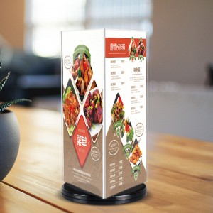 TMJ- 550 Търговска цена Потребителски Акрилен държател Ясен ресторант Menu Stand
