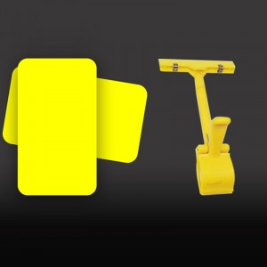 TMJ POP 038 Пластмасова прозрачна каишка Пластмасова скоба върху табелка A6 Рафт за супермаркет Акрилен държач за знаци 11X14 Държач за а...