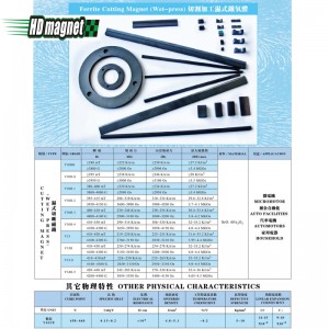 Магнит за рязане на ферит (мокро пресоване)