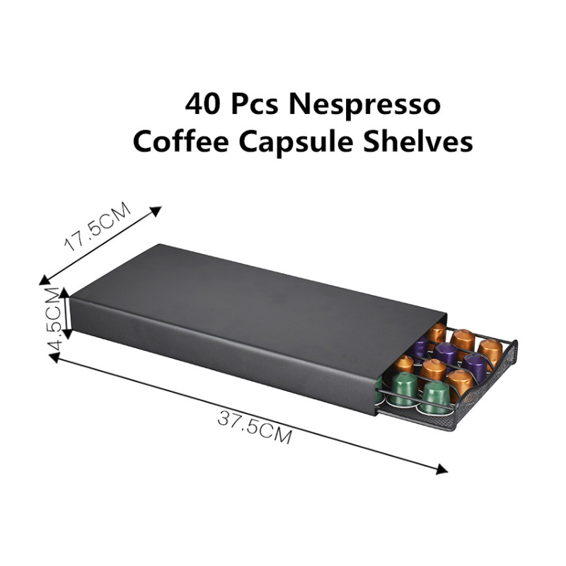 TMJ PP-584 Метален хром 40 Под Nessпресо Coffee Capsule Holder за дисплей в домашна кухня