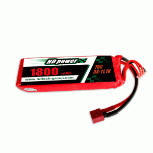 HD POWER 1800mAh 75C 3S 11.1V липоматична батерия