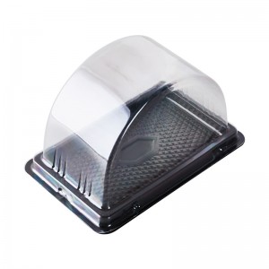 Еднократна хранителна нетоксична блистерна кутия извита прозрачна кутия за торта кутия за опаковане кутия десертна опаковка