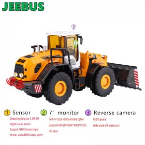 Инженерни машини Превозни средства Радарни датчици за паркиране Система за наблюдение на задна камера с 2 ултразвукови сензора Ц...