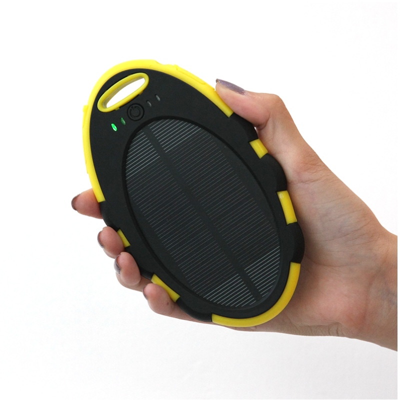Преносима банка за слънчева енергия 4000mAh Мобилно зарядно устройство за слънчева енергия Двойни USB портове