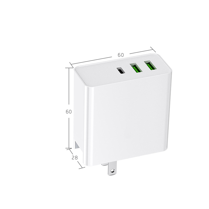 65W PD USB Тип C Захранващо мултипортово стенно зарядно устройство