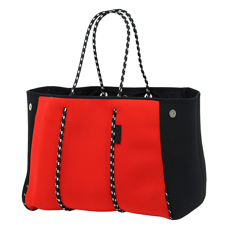 2021 Пролет Нов стил по поръчка LOGO Дамски чанти на райе Многоцелеви водоустойчиви неопренови чанти за плаж