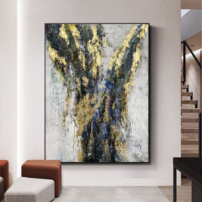 Модерна абстрактна акрилна живопис платно Живопис Cuadros Abstractos на платно стена изкуство за домашен декор