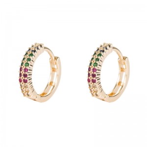 Южна Корея Dongdaemun медни бижута обеци Zircon обеци Европейски и американски модни аксесоари трансгранични източници на позлатени обе...