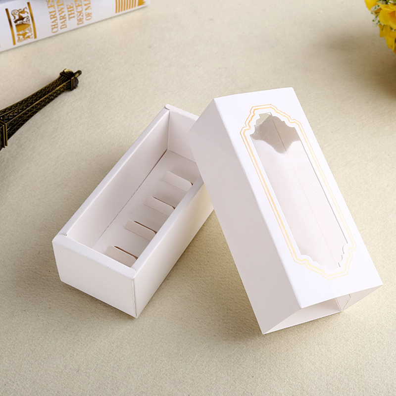 Тип на рециклиране на кутия за съхранение кутия кутия бял макарон хартиена кутия