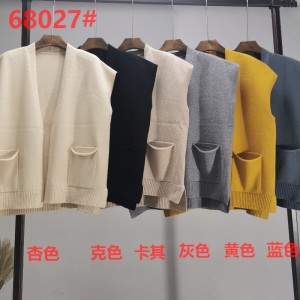 Модна тенденция просто всички мач трикотажни къси жилетки яке 68027 \\\\ t