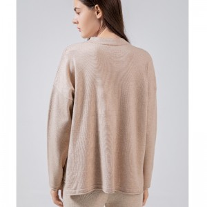 Свободна модна тенденция ежедневен joker един ред бутон плета топ 68030n