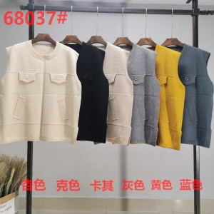 Модна тенденция ежедневно универсален плетен фалшив джобни жилетки 68037 \\\\ t
