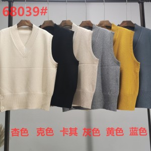 Модна тенденция прост джокер отдих база плетене жилетка 68039 \\\\ t