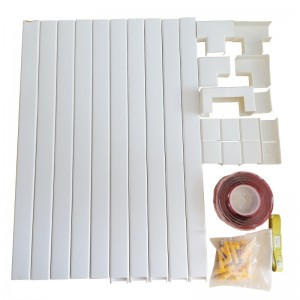 PVC кабел Trunky Concealer стенни кабел покрива кабел Raceway Икономичен кабелен задник за колите проводници пластмасови кабелни покривни ст...