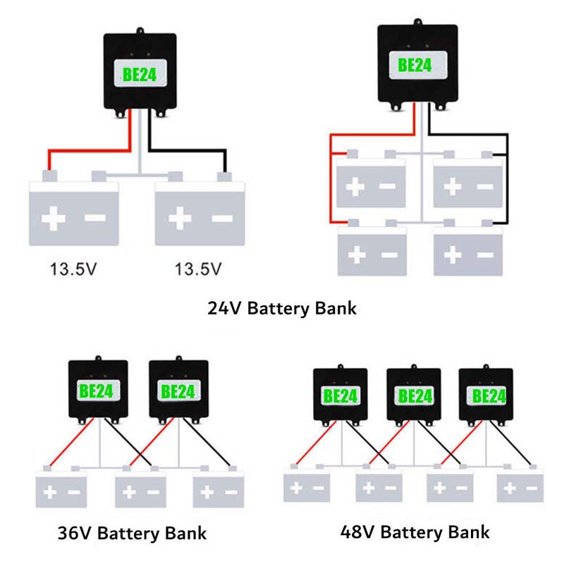 Баланс на батеба на батерията за 24V 36V 48V батерия батерия система, използвана за Gel наводнение AGM оловни киселини
