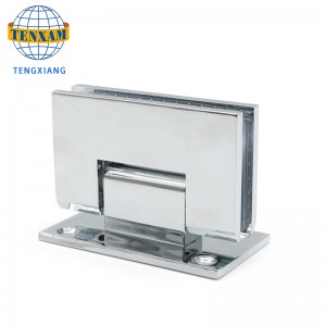 Висококачествена прецизност, гъста цинкова сплав 304 скосена баня 90 градуса стъкло панти скоба клипс