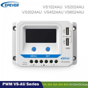 EPEVER PWM 60A45A30A20A10A слънчево зарядно устройство 12V 24V автоматично подсвочение LCD регулатор на слънчевия панел двоен USB Viewstar-au серия