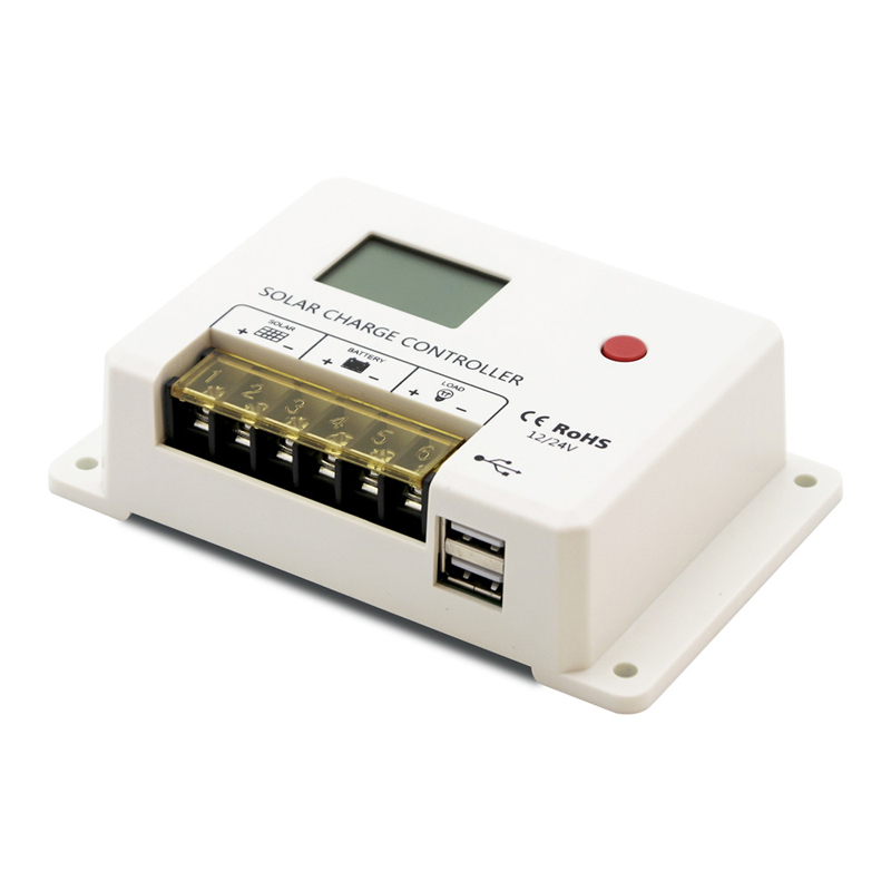 Нов srne pwm 10A 20A 30A слънчев контролер 12V 24V автоматичен LCD дисплей Dual USB 5V N2A порт за оловно-киселинна литиева батерия