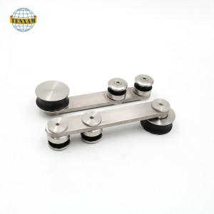 Стъклена врата плъзгаща система плъзгаща врата, висяща неръждаема стомана плъзгащи колела