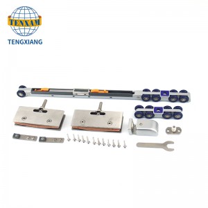 Мебелни аксесоари водещ хардуер дървена плъзгаща врата ролка с 8 колела