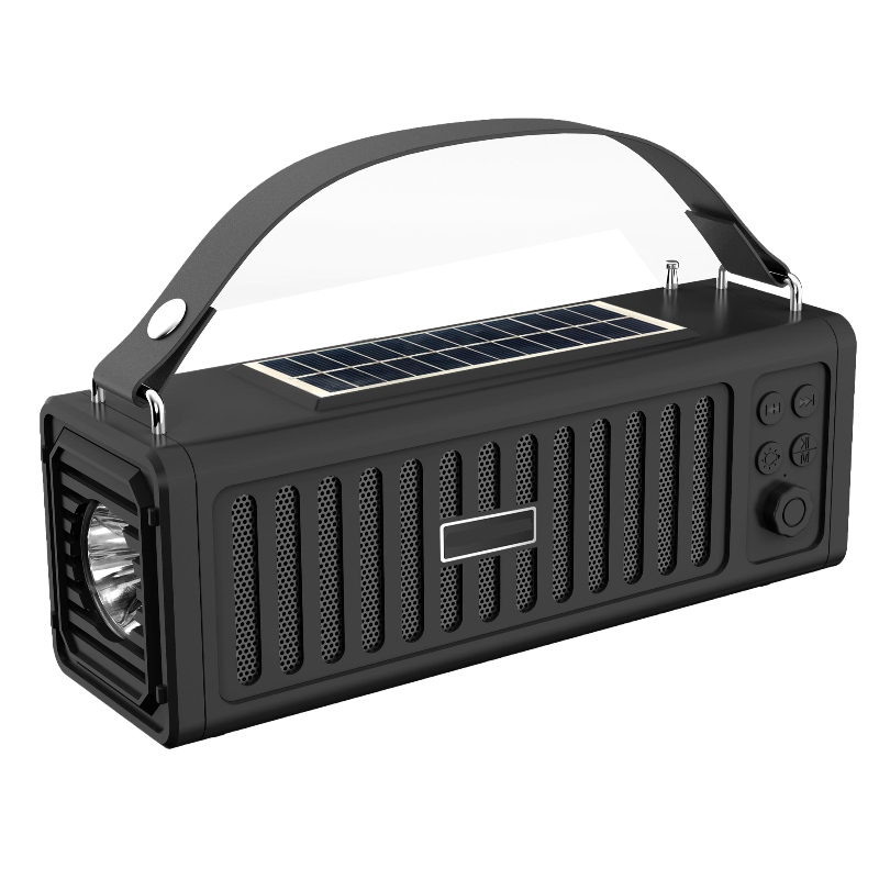 FB-BSL23 Bluetooth високоговорителя със слънчева енергия и LED факел