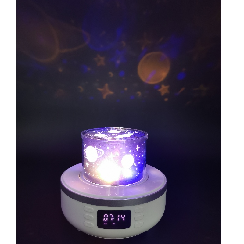 FB-BSK5 Bluetooth часовник радио високоговорител с настолна лампа, дискотека и прожекционно осветление