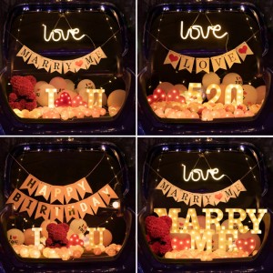 Персонализирана азбука арабски номер Маркирани светлини 3D LED писмо подпис нощна светлина на открито за бар хотел сватба фестивал...