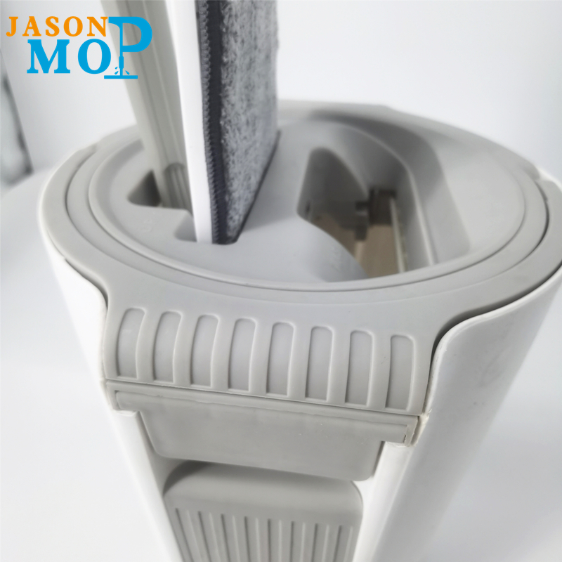 Полюс от неръждаема стомана, подвижна Magic Wash Mop Вода Стиснете плоско почистване MOP с кофа