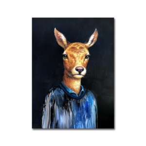 100% ръчно изработено масло живопис животно домашна декорация абстрактен съвременна платно изкуство