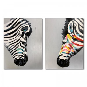 Търговия на едро с високо качество чист ръчно рисуван платно боядисване семейство животинско изкуство масло живопис