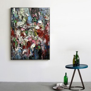 Търговия на едро стълбище Входно декорация Модерно изкуство Анстракт Ръчно изработено масло Платно Картина