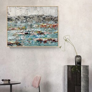 Абстрактна изкуство тъканна рамка платно чиста ръчно рисувана друга стена арт масло живопис картина