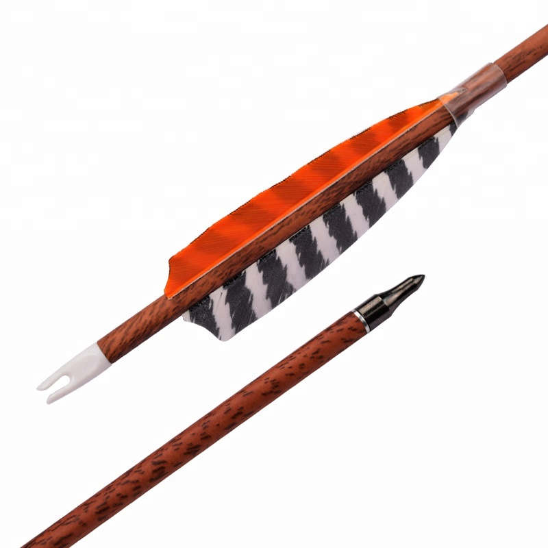 Elong външен 120077 ID6.2mm SP400 Червено дърво Въглероден стрелка с перо стрелба с лък