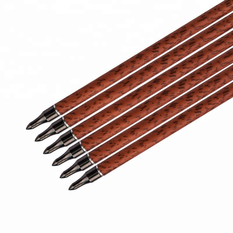 Elong външен 120077 ID6.2mm SP400 Червено дърво Въглероден стрелка с перо стрелба с лък
