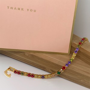 Европейска и американска мода мед покритие 18K златна гривна