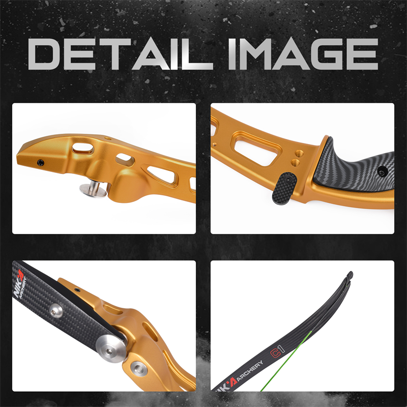 Nika Archery 68inch Recurve Bow с C1 Carbon Limb за стрелба на открито спорт