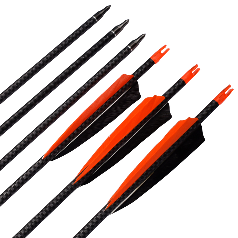 Elong външен 110245 ID6.2MM SP500 3K въглероден стрелка с перо стрелба с лък