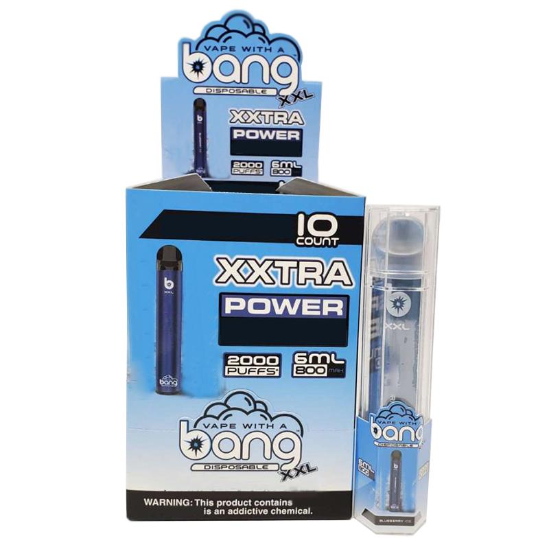 Bang XXL Електронни цигари Устройство 800mAh батерия 6ml шушулки Празни оригинални пари 2000 Puff Kit на едро