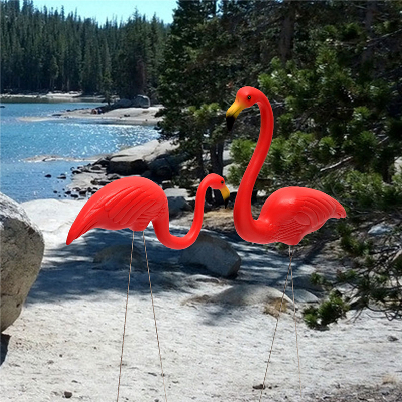 Pink Flamingo Пластмасова дворна двора градина орнаменти ретро играчка декор